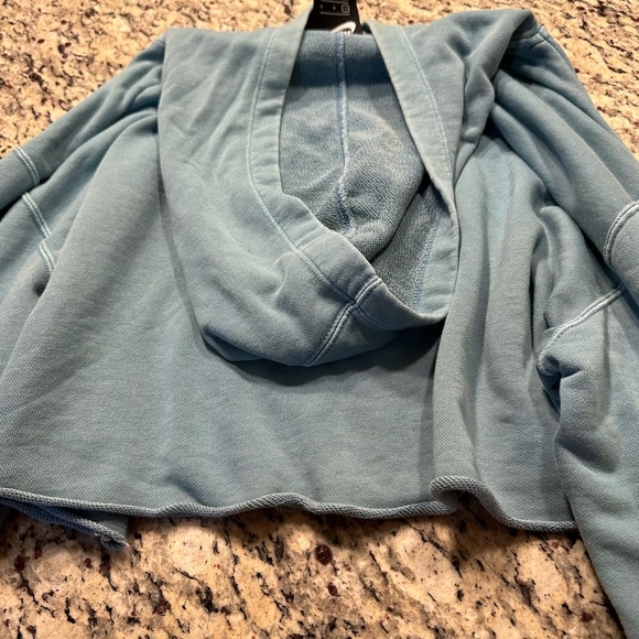 Nike Washed Teal Blue Cropped Hoodie & Sweatpants Large - Picture 8 of 9